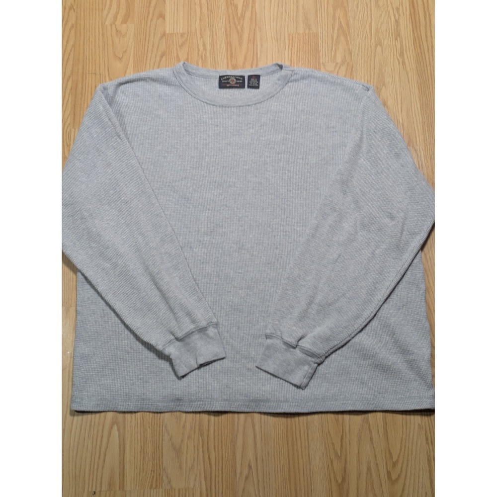 American Eagle Mens Long Sleeve Waffle Knit Thermal Gray XL